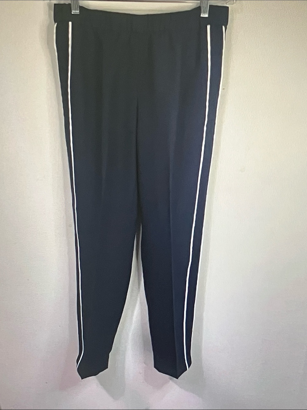 Banana Republic Navy Pants with White Side Stripes